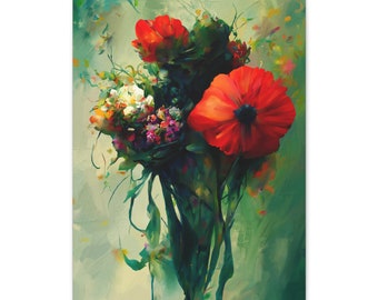 Poppies Floral Canvas Gallery Wrap | Fine Art Print