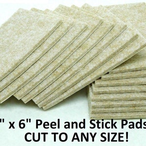 50 PACK! Self-Stick Furniture Felt Sheet Hard Surfaces Slides Craft Adhesive-Backed Glide Protector