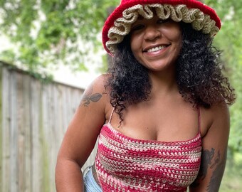 Crochet Mushroom Bucket Hat- multiple sizes