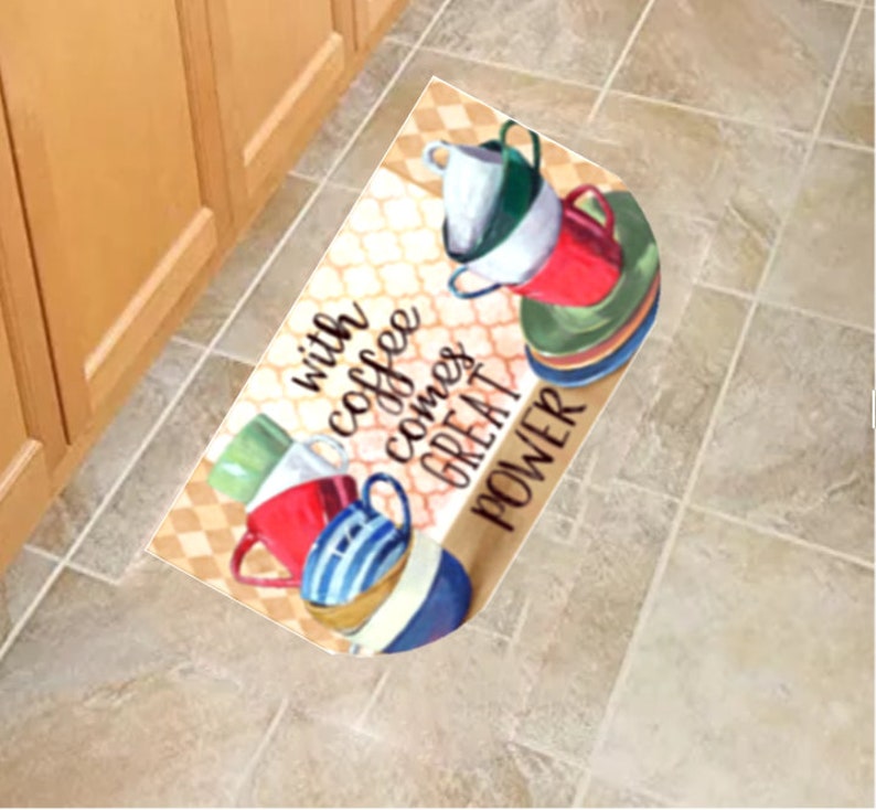 Catalina Home Halfround Kitchen Mat 18x30 Stylish Antifatigue Comfort