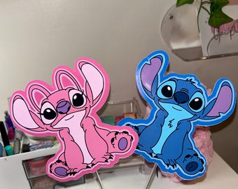 Handmade Stitch & Angel Cake Topper: Customized Party Decoration