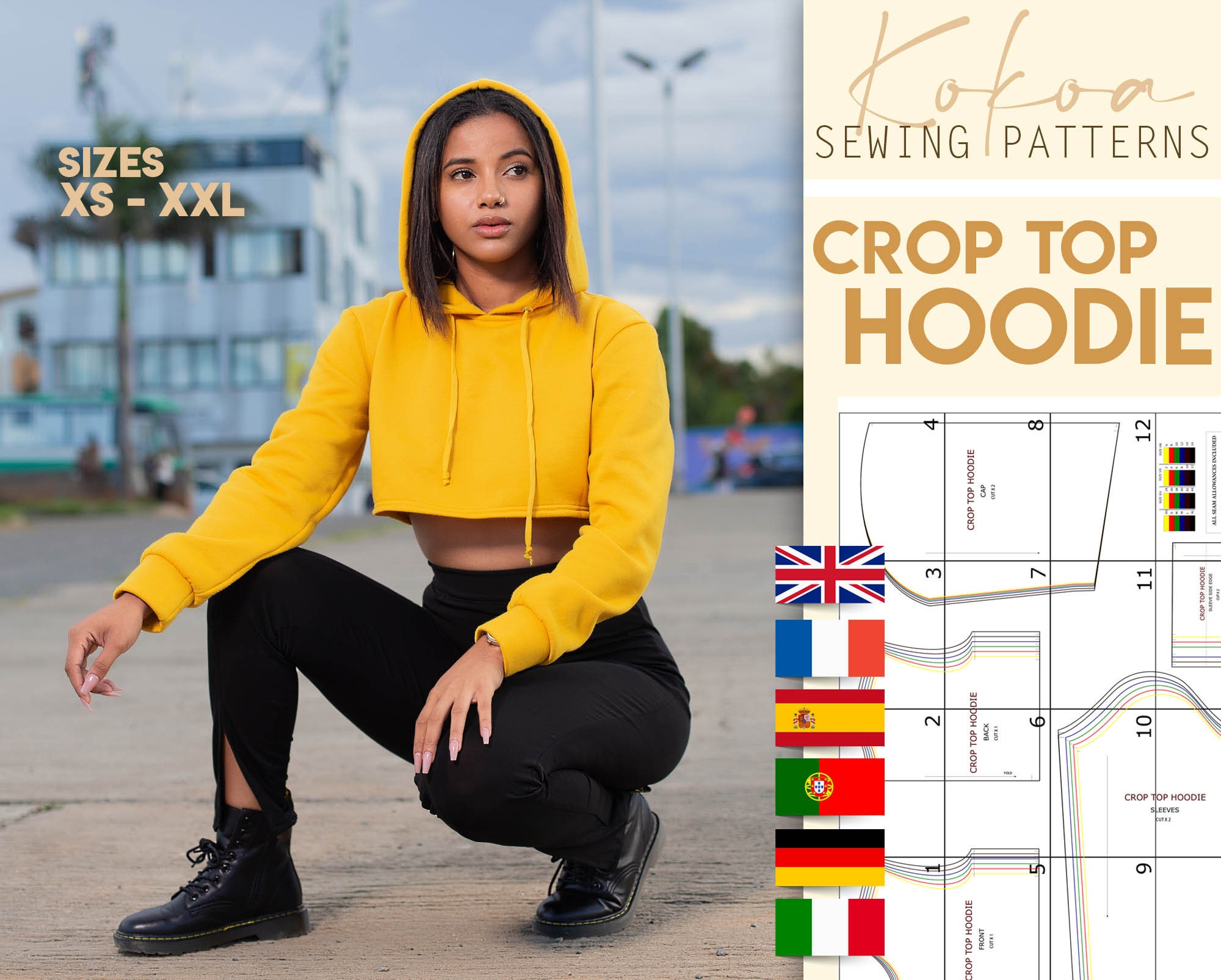 Crop Top Hoodie - Etsy