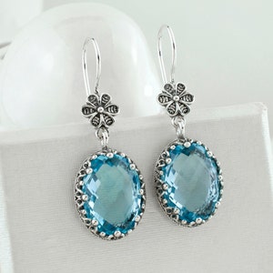 925 Sterling Silver Filigree Art Women Dangle Drop Earrings, Agate, Moonstone, Malachite Gemstone Solid Silver Handmade Chandelier Earrings