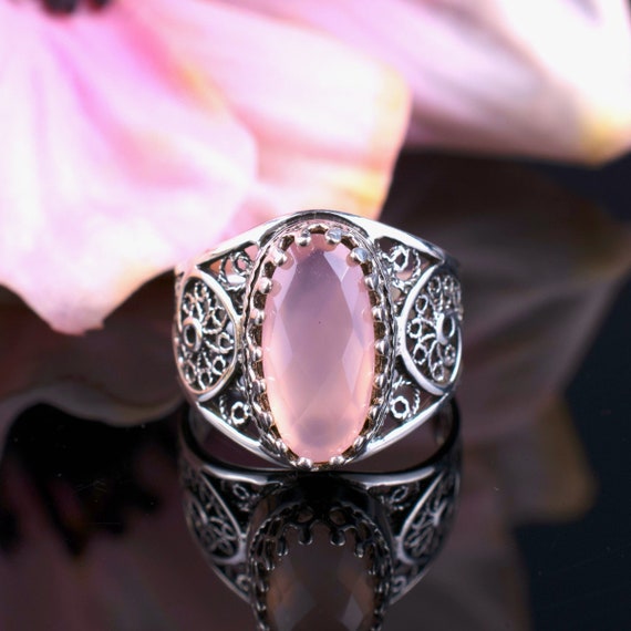 Filigranist 925 Sterling Silver Filigree Statement Ring – Handcrafted Boho Design With Gemstones, Gift Boxed