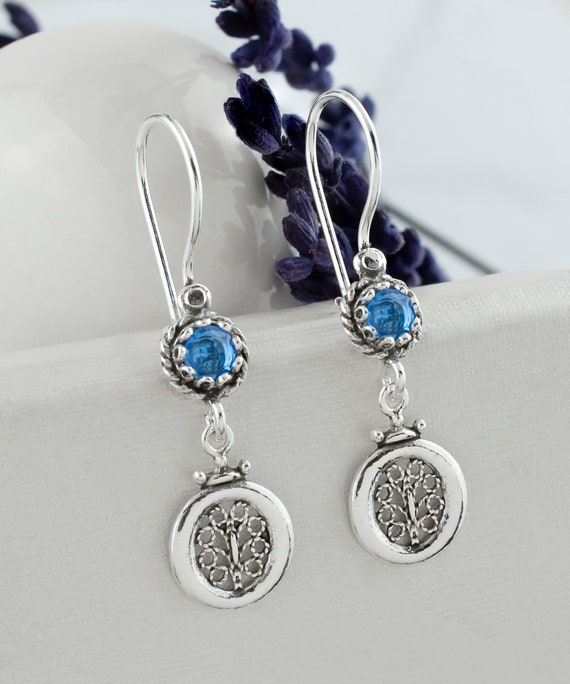 Orecchini Pendenti In Argento 925 Placcato Oro - Design A Goccia In Filigrana Traforata, Ipoallergenici