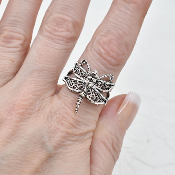 Orecchini A Goccia Libellula In Argento 925 Con Onice Nero - Filigrana - Gioiello Regalo Per Donna, Con Panno E Scatola