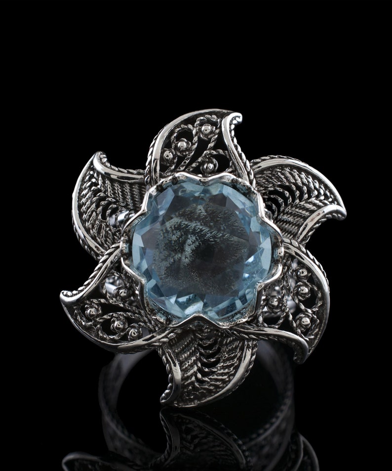 Silvershake Sterling Silver Lotus & Frog Ring - 925 Silver Cute Nature-Inspired Fashion Jewelry - View #10