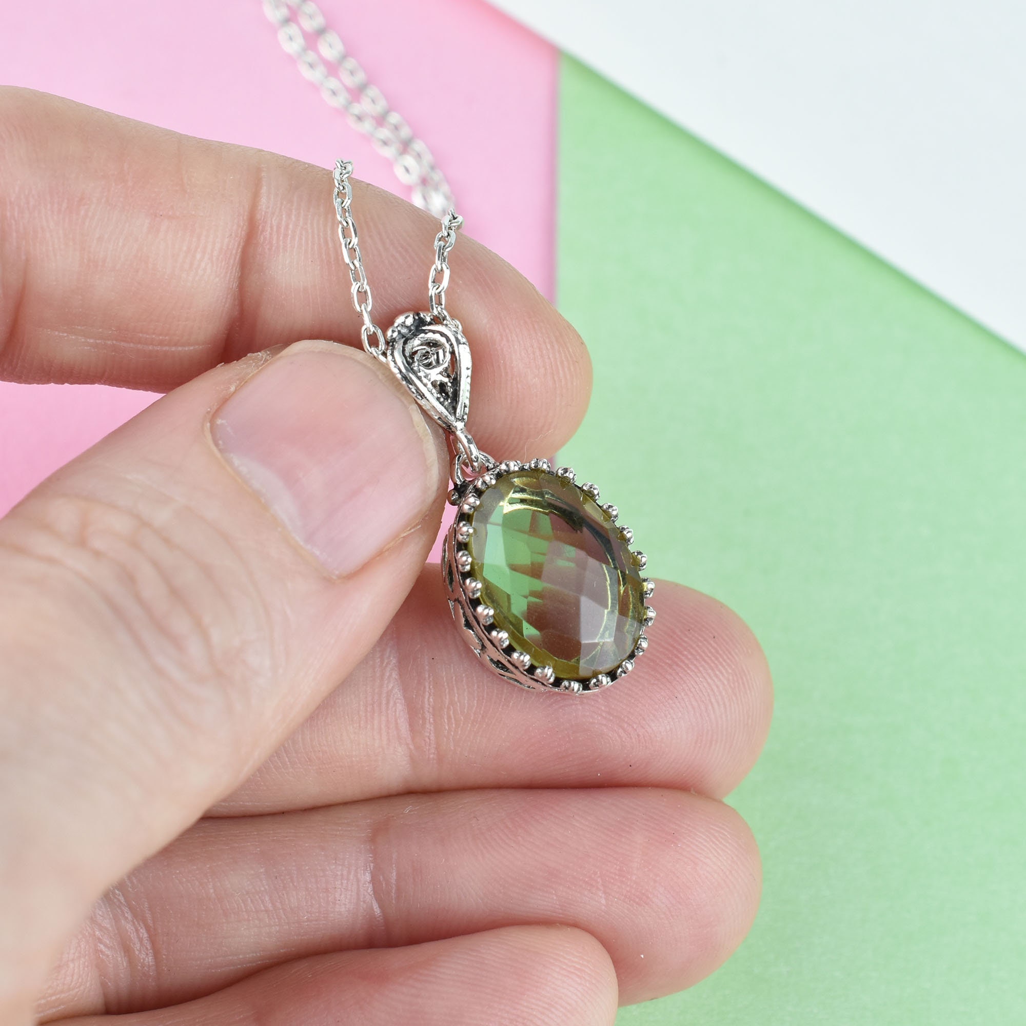 June Birthstone Alexandrite Gemstone 925 Sterling Silver