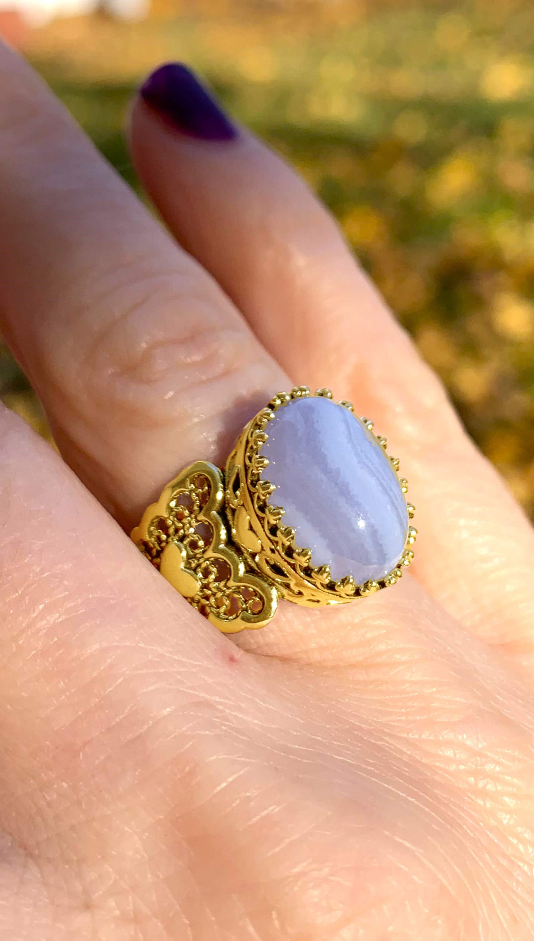 Lapis Lazuli Gemstone Gold Plated 925 Sterling Silver