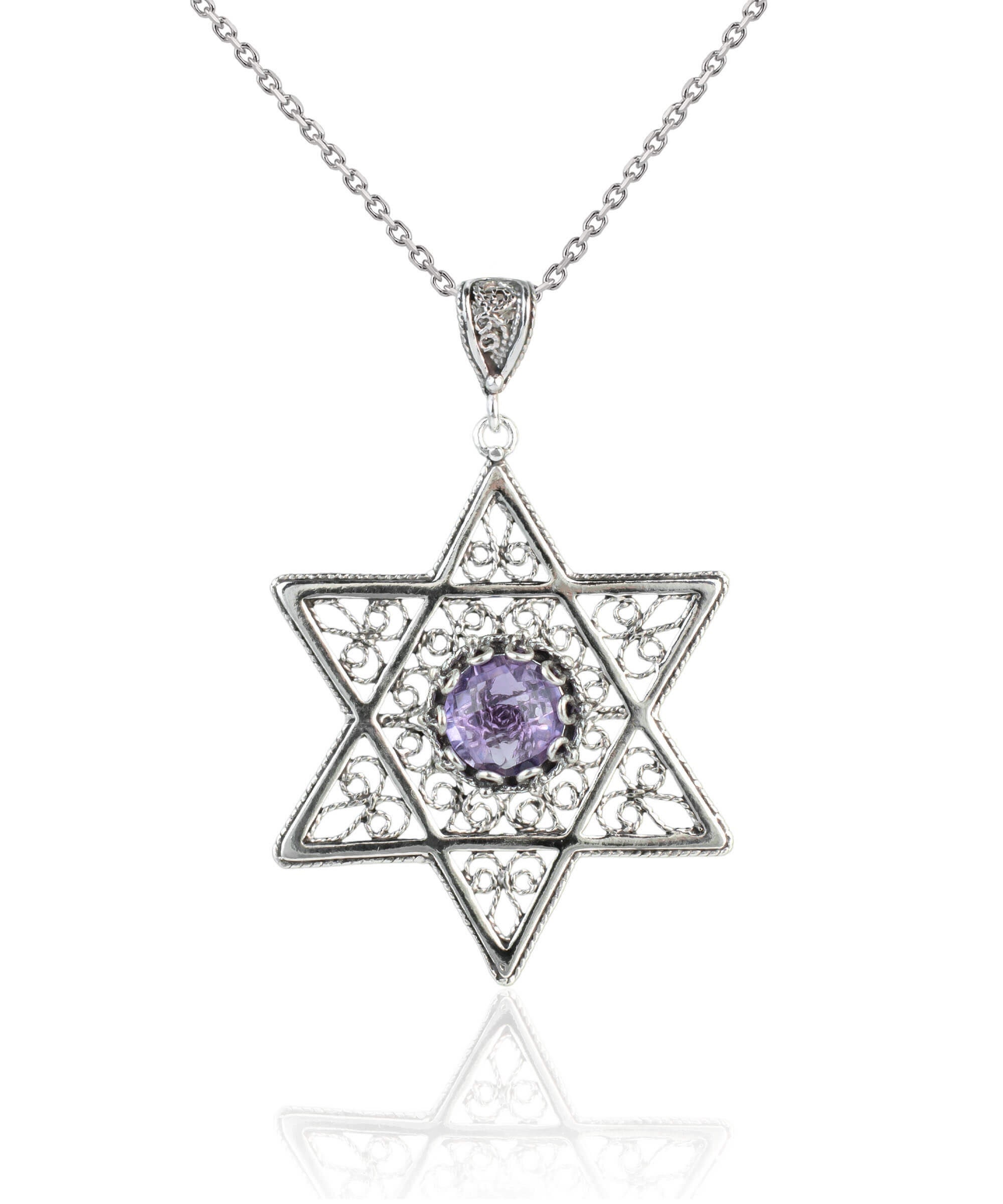 Purple Jewish Star - Etsy