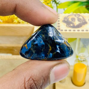 Pietersite Cabochon Gemstone: Jewelry Making Stone (33x23x6 MM)