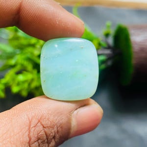 Cabochão de Opala Azul Peruana Natural: Pedra Preciosa Andina, 23,65 Quilates