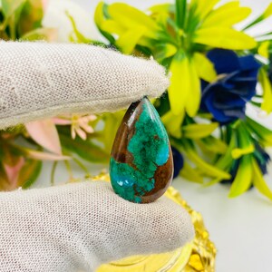 Natural High Quality Azurite Cabochon...Azurite With Cabochon...Pear Shape Cabochon!!!