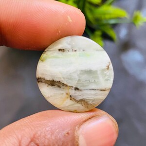 Cabochão de Opala Andina Natural: Pedra Preciosa Peruana Redonda, 23,40 Quilates