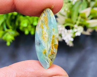 AAA+ Unique Beautiful  Andean Opal 100 %Natural Blue Peruvian Opal Gemstone Top Quality Peruvian Opal Cabochon  Semi Precious