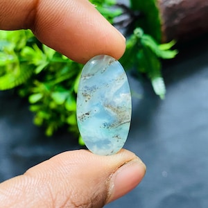 Cabochão de Opala Azul Peruana Natural: Pedra Preciosa Andina (28x15x3 MM)