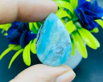 AAA+ Top Unique Beautiful Peru Opal 100 %Natural Blue Peruvian Opal Gemstone Top Quality Peruvian Opal Cabochon  Semi Precious