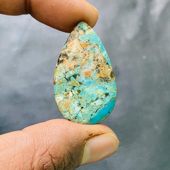 101% Natural Blue Peruvian Opal Cabochon AAA+ Natural Semi