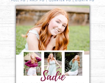 Yearbook Ad Templates for Seniors Tribute Ad Yearbook Canva Template for High School Senior