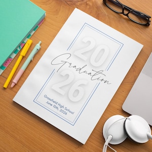Graduation Program Template, 2026 Graduation Ceremony Program, High School, College Grad