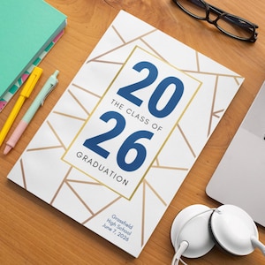 2026 Graduation Program Template, Graduation Ceremony Program, High School, College Grad