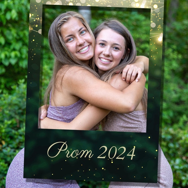 Enchanted Garden Prom Photo Booth Frame, High School Prom 2024