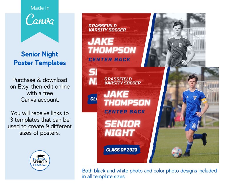 Senior Night Soccer Poster Soccer Senior Night High School Etsy