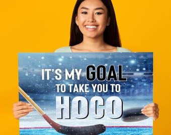 Hockey Homecoming Proposal Poster: Hoco Invitation Idea (Digital Download)