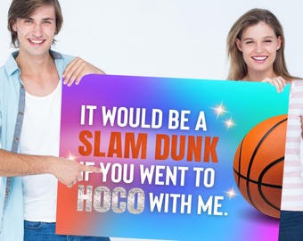 Basketball Homecoming Proposal Poster: Slam Dunk Hoco Idea (Digital Download)