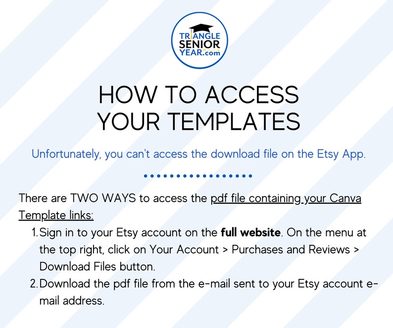 how to access files for senior yearbook ad templates