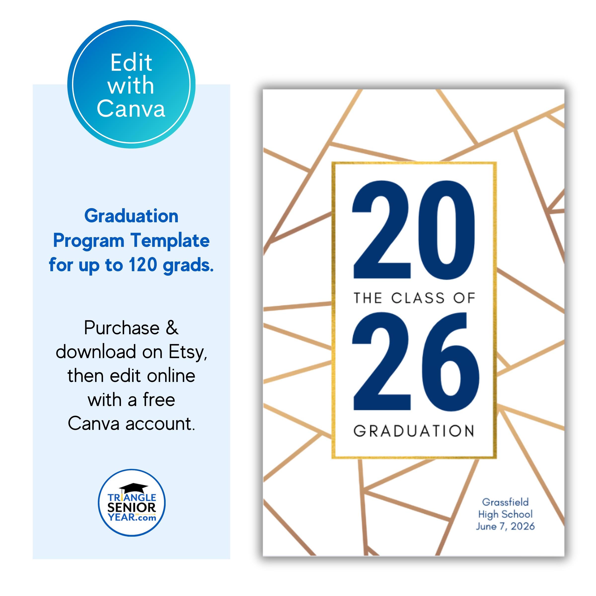 Graduation Programme Smple 2026 Graduation Program Template, Graduation Ceremony Program, High ...