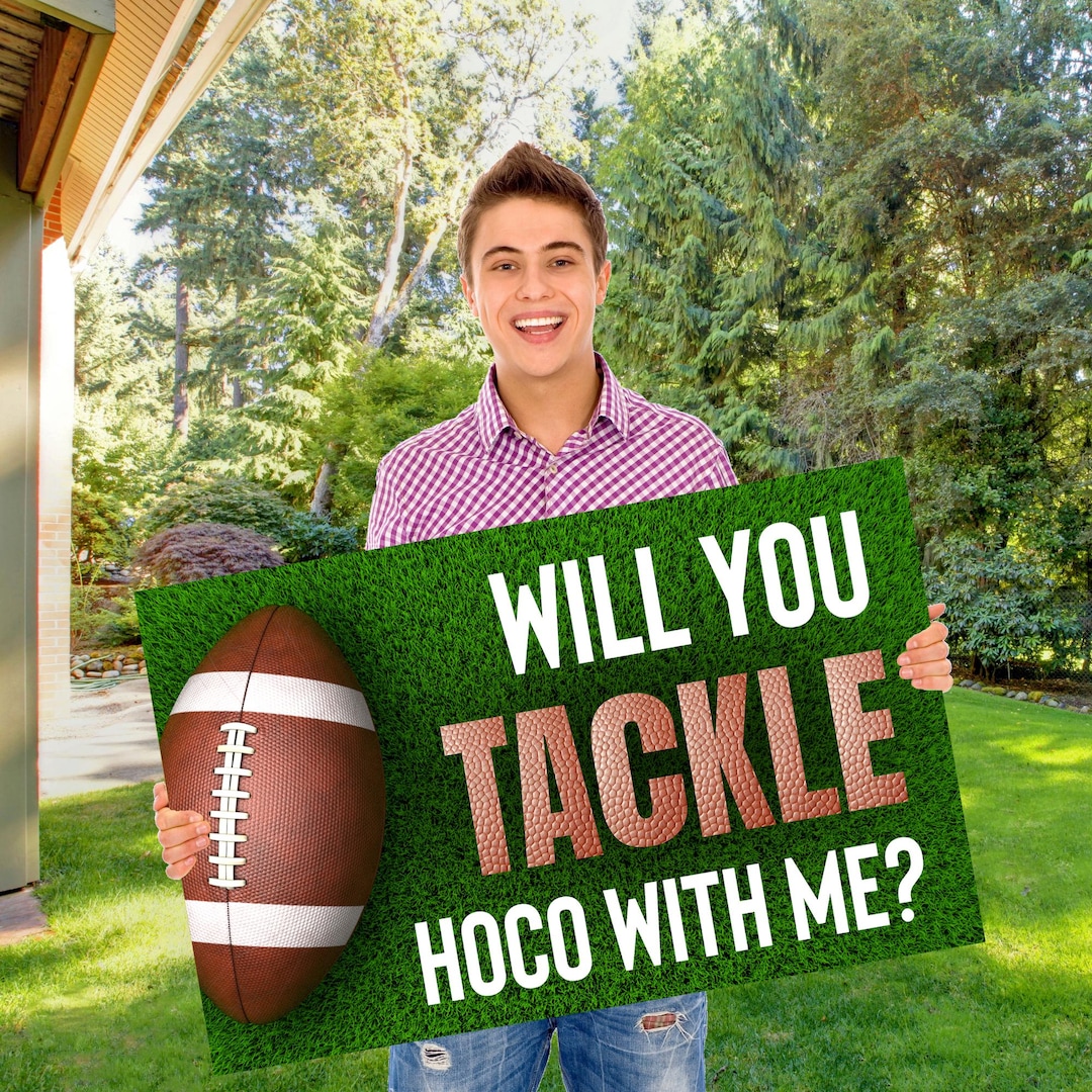 Homecoming Proposal Poster, Football Theme Hoco Proposal, Hoco