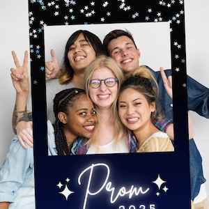 Prom 2025 Photo Booth Selfie Frame - Starry Night Design