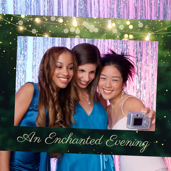 Enchanted Evening Photo Booth Prop, Garden Party Selfie Frame, Enchanted Garden Party