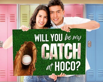 Homecoming Proposal Idea for Baseball and Softball Players, Baseball Promposal Poster, Hoco Invite