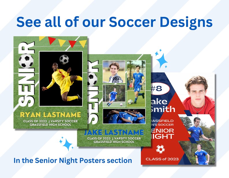 Senior Night Soccer Poster Soccer Senior Night High School Etsy