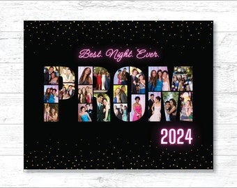 PROM fotocollage sjabloon, Prom Momento fotocollage sjabloon, Prom Date Gift