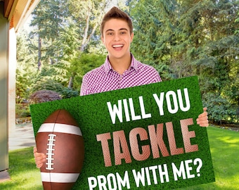 Promposal Poster, Football Theme Prom Invitation, Prom Proposal Ideas