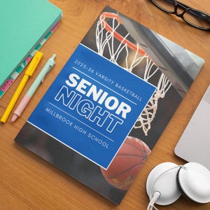 Modello di programma Serata di basket per gli anziani Classe del 2026 Programma dell'evento di basket