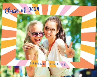 Senior Sunrise Photo Booth Prop, Selfie Frame voor Class of 2024, Photo Prop, Photo Frame