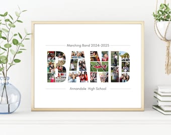 Blaskapelle Foto-Collage Vorlage, Band Camp Collage, Blaskapelle Geschenk, Drum Major Geschenkidee