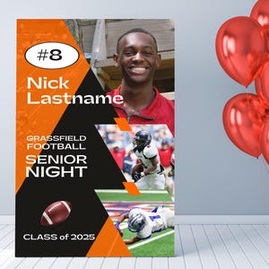 Senior Night Football Poster Vorlage, Fußball Senior Night, High School Poster Vorlage, Senior 2026