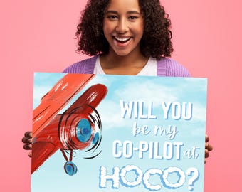 Pilot Homecoming Proposal Poster: Airplane Promposal, Air Force Academy (Digital Download)