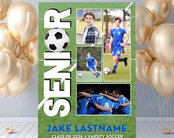 Soccer Poster for Class of 2026, Senior Night Poster Template for Soccer