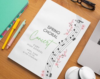 Spring Concert Program Template, Chorus, Orchestra, Band, Piano (Digital Download)