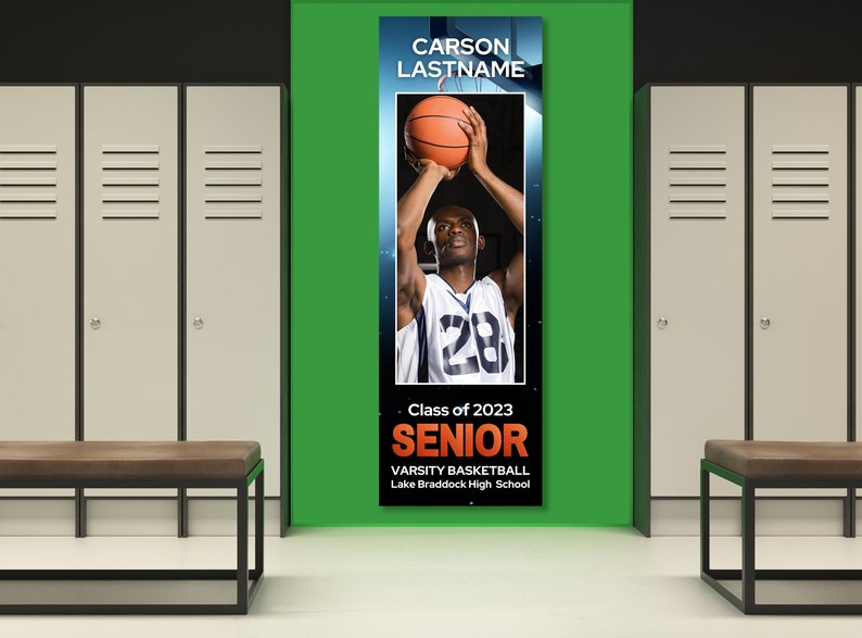Senior Night Banner Template for Basketball 6foot Banner Etsy