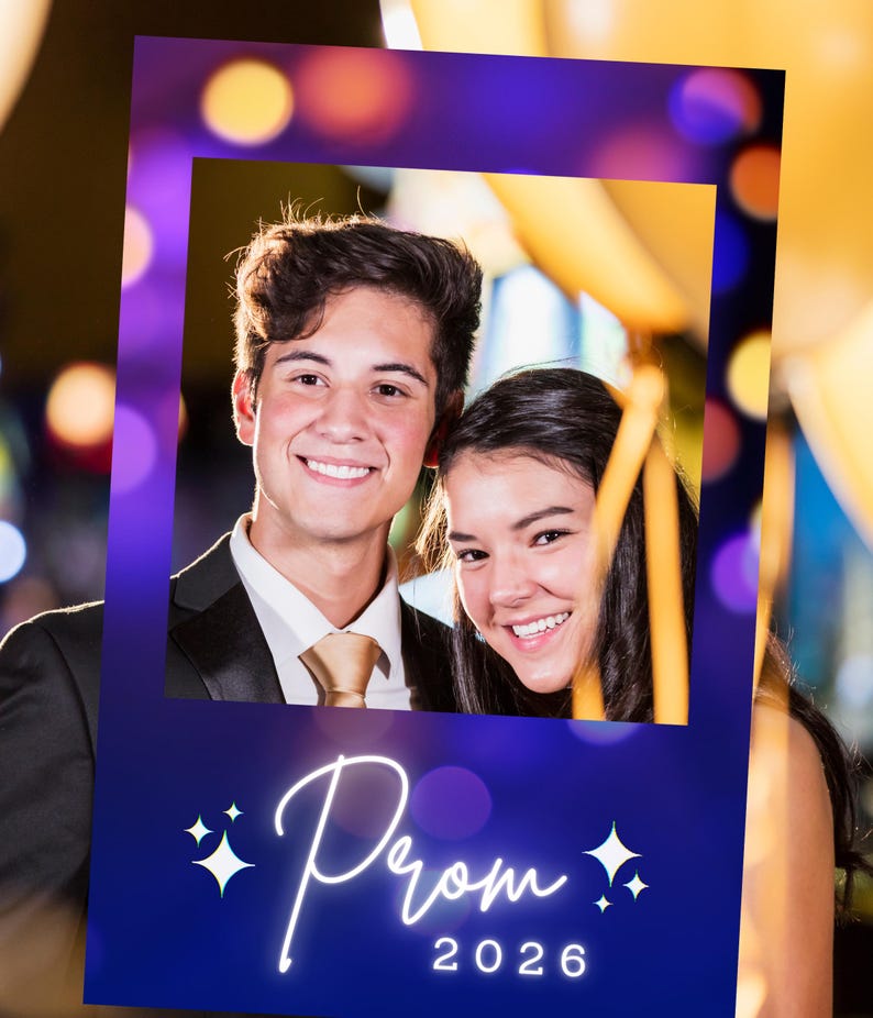 Prom Frame Prom 2026 Photo Booth Prop, Selfie Frame for Prom (digital Download) - Etsy