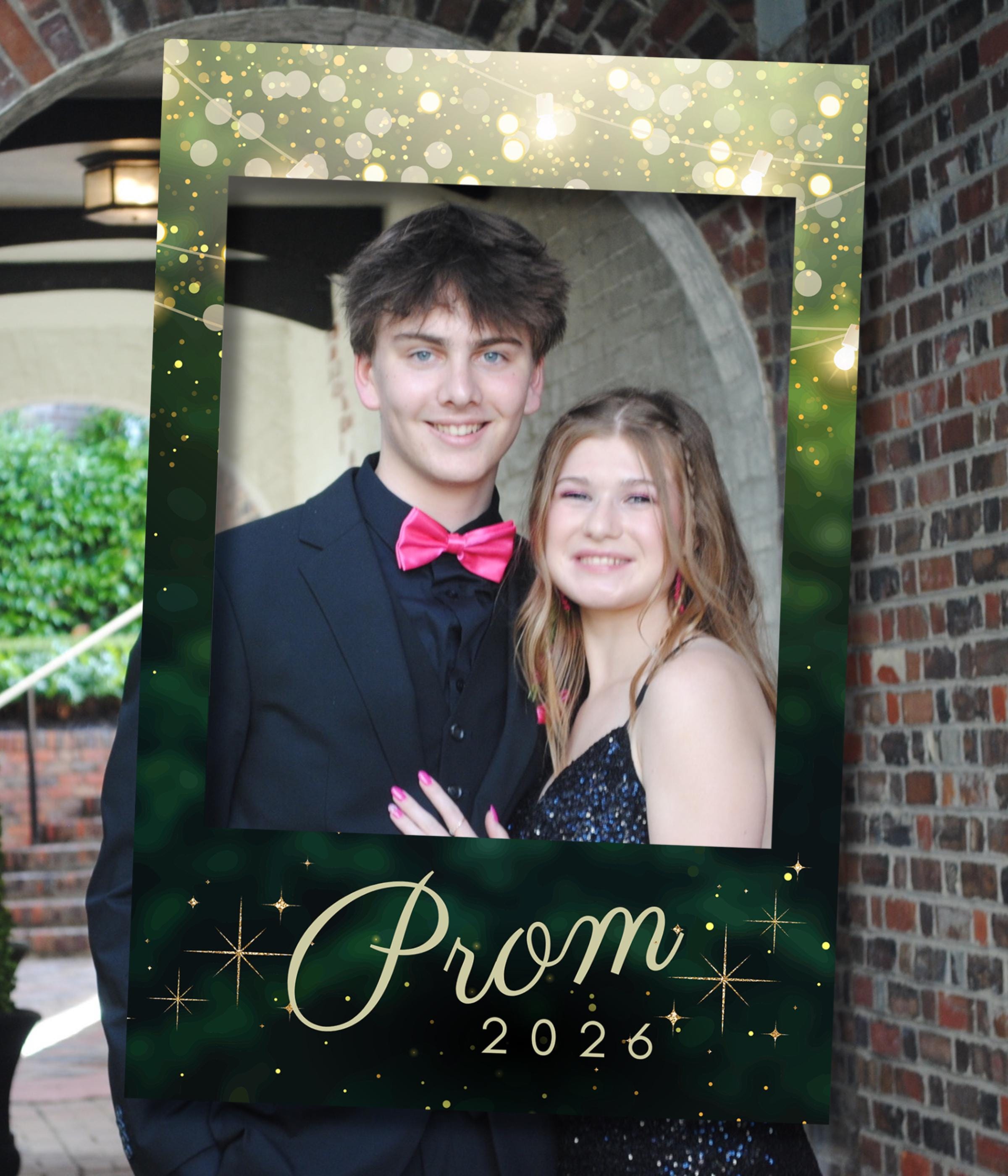 Prom Frame Enchanted Garden Prom Photo Booth Frame, High School Prom Selfie Frame ...