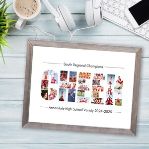 Cheer Portrait Collage Cheer Photo Collage Template, Cheerleader Gift, Cheer Coach Thank You ...