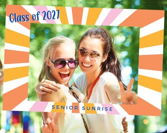 Senior Sunrise Photo Booth Prop, Selfie Frame for Class of 2027, Photo Prop, Photo Frame